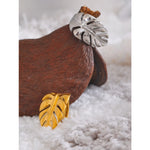 Yhpup design elegante de aço inoxidável folha de metal folhas anel aberto à prova de ferrugem individualista moda jóias presente resistente à água