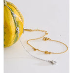 Pulseira de Corrente Fina em Aço Inoxidável Yhpup, Banhada a Ouro 16K PVD, com Flor de Zircônia, Acessório de Joalheria Minimalista para o Pulso