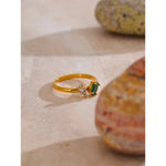 Yhpup tamanho 678 moda chique zircônia cúbica anel fino presente tendência 316 aço inoxidável coreano dedo jóias feminino pvd banhado