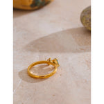 Yhpup tamanho 678 moda chique zircônia cúbica anel fino presente tendência 316 aço inoxidável coreano dedo jóias feminino pvd banhado