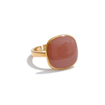 Anel Quadrado Ajustável 18K Banhado a Ouro - Zalzani Joias