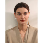 Yhpup 316l aço inoxidável lágrima corrente longo pendurado brincos personalizados moda cor de ouro evitar alergia jóias