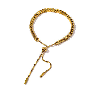 Yhpup corrente minimalista pulseira de aço inoxidável declaração 18 K metal meninas joias da moda бижутерия для ж dikщин presente à prova d'água