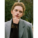 Yhpup ajustável minimalista aço inoxidável oco manguito pulseira distintivo geométrico popular jóias atacado novo