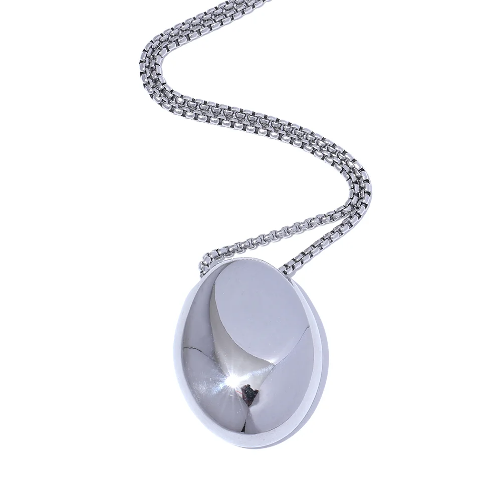 Colar Unissex Minimalista com Pingente Oval | Zalzani
