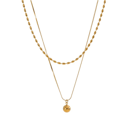 Colar Duplo com Camadas Elegantes Banhado a Ouro | Zalzani