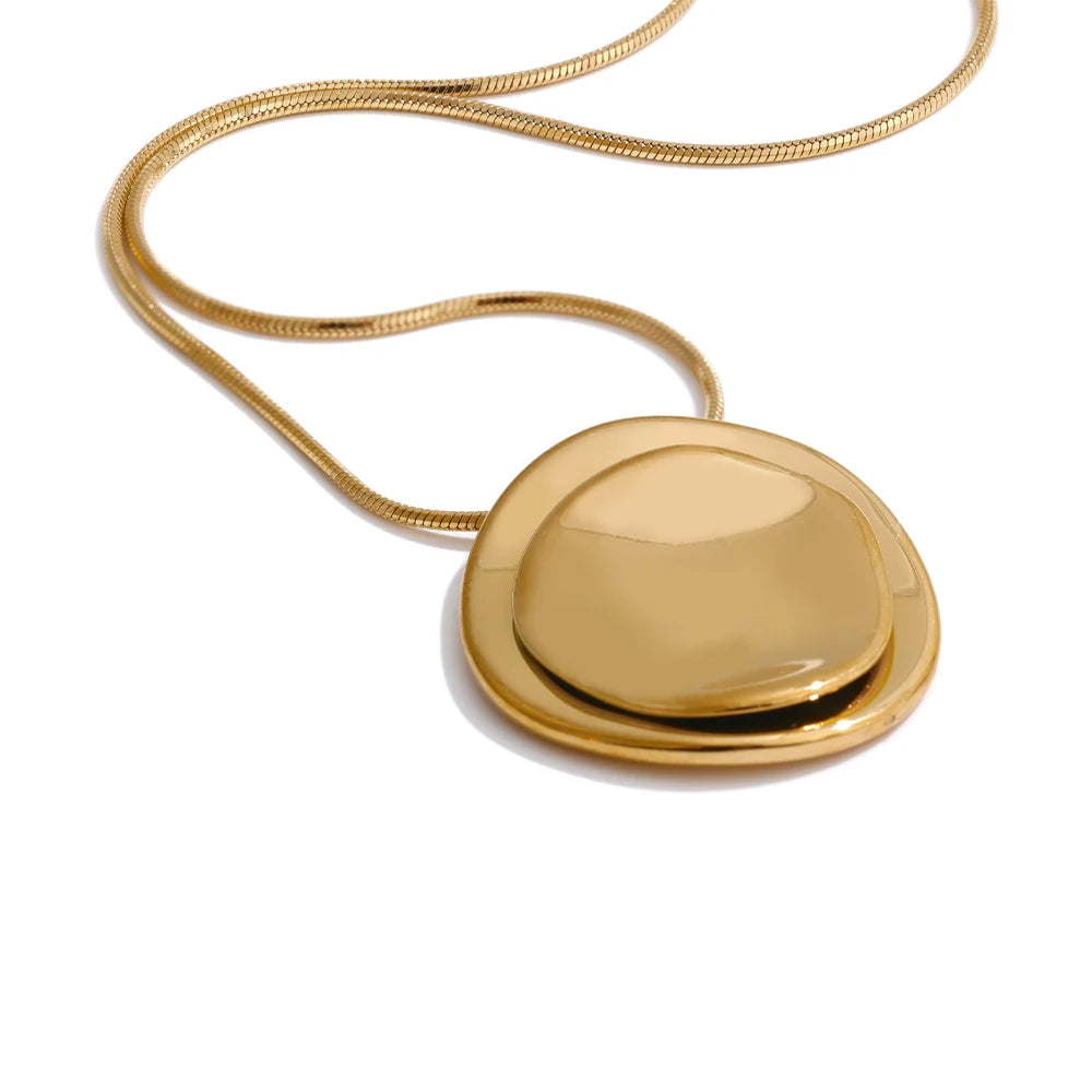 Colar Duplo Redondo Banhado a Ouro | Zalzani