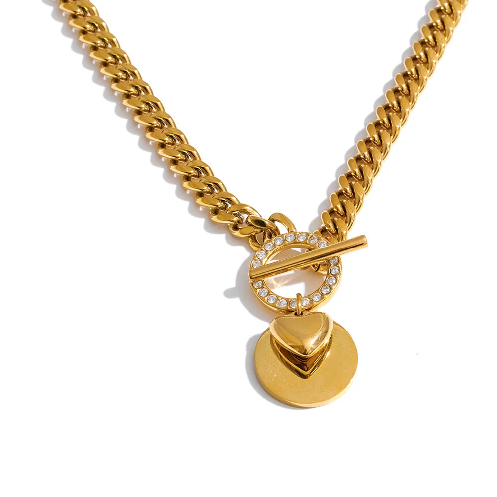 Conjunto de Joias com Zircônia Cúbica Banhado a Ouro | Zalzani