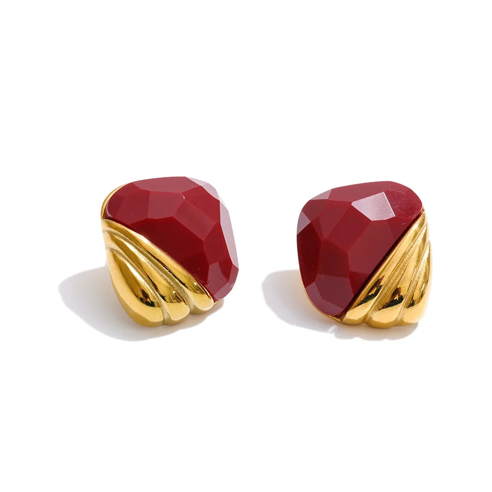 Brincos de Cristal K9 Banhados a Ouro | Zalzani