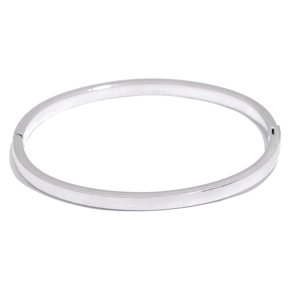 Zalzani: Pulseira Minimalista de Aço Inoxidável 18K