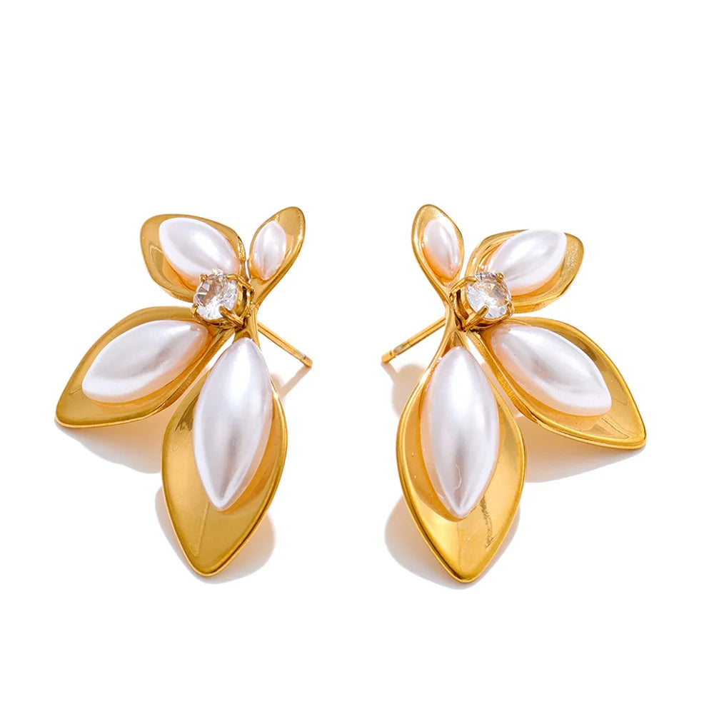 Brincos de Folhas Banhados a Ouro | Zalzani