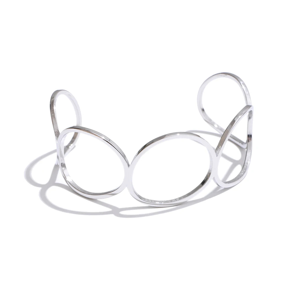 Pulseira Geométrica de Aço Inoxidável Zalzani