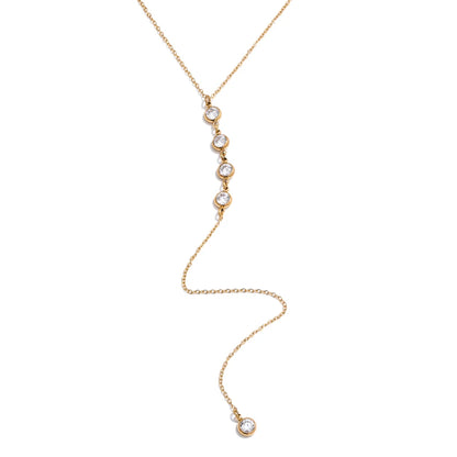 Zalzani Women's Cubic Zirconia Long Necklace