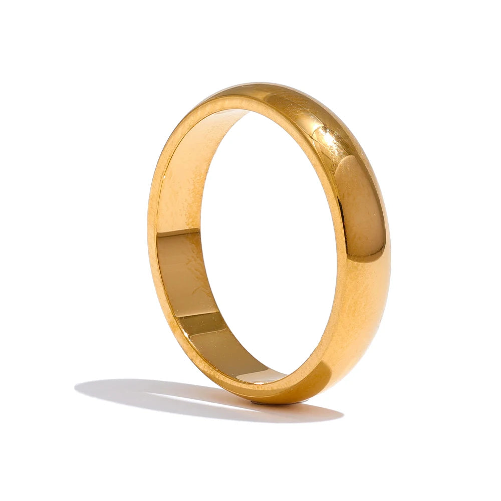 Anel Geométrico Banhado a Ouro 18K | Zalzani