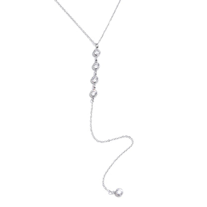 Zalzani Women's Cubic Zirconia Long Necklace