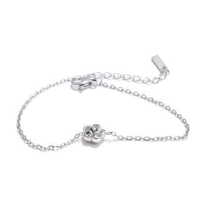 Conjunto de Joias Rosa com Flor Banhado a Ouro | Zalzani