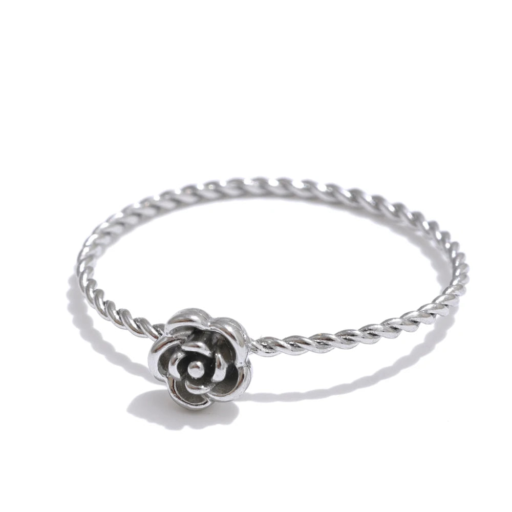 Anel Flor Banhado a Ouro 18K | Zalzani
