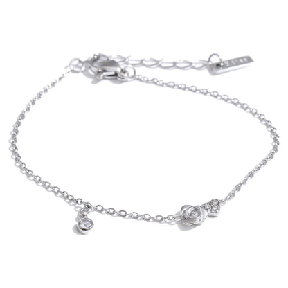 Pulseira Fina com Zircônia Cúbica Banhada a Ouro | Zalzani