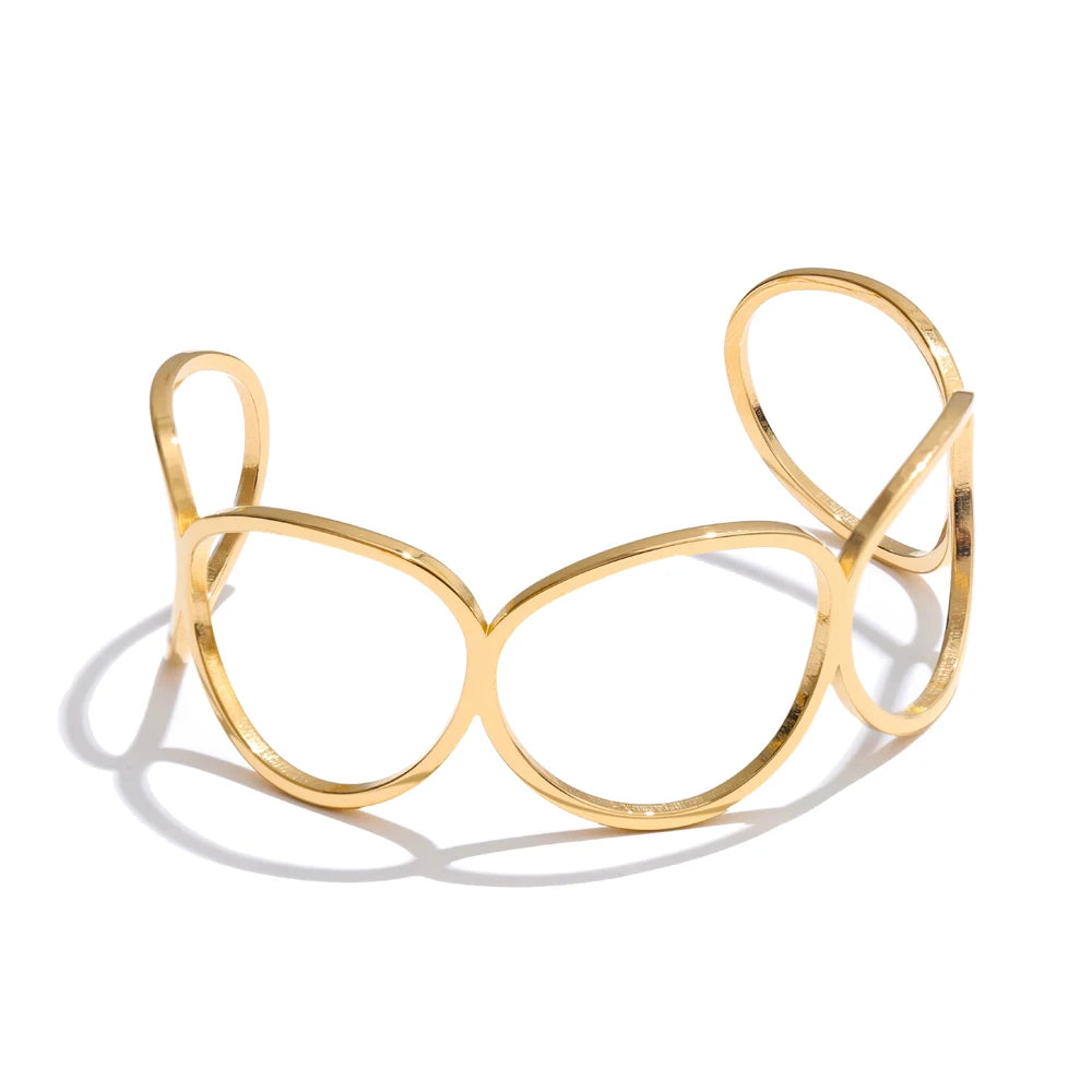 Pulseira Geométrica de Aço Inoxidável Zalzani